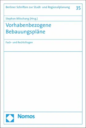 Mitschang |  Vorhabenbezogene Bebauungspläne | eBook | Sack Fachmedien