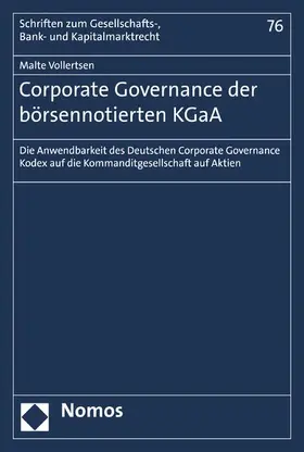 Vollertsen | Corporate Governance der börsennotierten KGaA | E-Book | sack.de