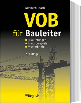 Kimmich / Bach |  VOB für Bauleiter | Buch |  Sack Fachmedien