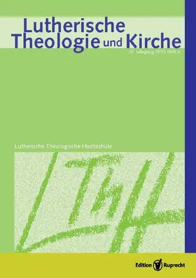 Barnbrock / Behrens / Neddens |  Lutherische Theologie und Kirche, Heft 04/2013 | eBook | Sack Fachmedien