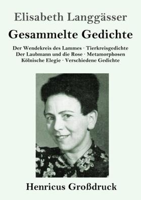 Langgässer |  Gesammelte Gedichte (Großdruck) | Buch |  Sack Fachmedien