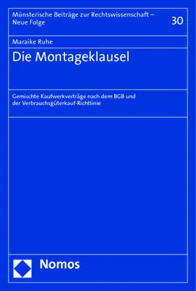 Ruhe |  Die Montageklausel | Buch |  Sack Fachmedien