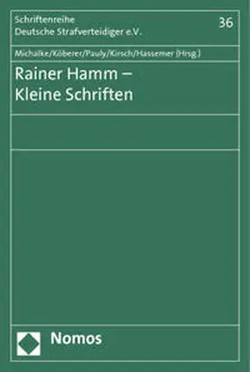 Michalke / Köberer / Pauly |  Rainer Hamm - Kleine Schriften | Buch |  Sack Fachmedien