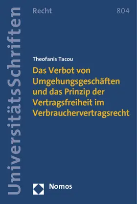 Tacou |  Das Verbot von Umgehungsgeschäften und das Prinzip der Vertragsfreiheit im Verbrauchervertragsrecht | Buch |  Sack Fachmedien