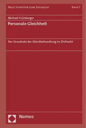 Grünberger |  Personale Gleichheit | Buch |  Sack Fachmedien