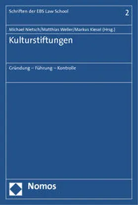 Nietsch / Weller / Kiesel |  Kulturstiftungen | Buch |  Sack Fachmedien