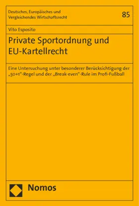 Esposito | Private Sportordnung und EU-Kartellrecht | Buch | 978-3-8487-1457-5 | sack.de