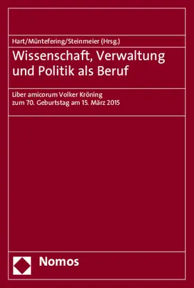 Hart / Müntefering / Steinmeier |  Wissenschaft, Verwaltung und Politik als Beruf | Buch |  Sack Fachmedien