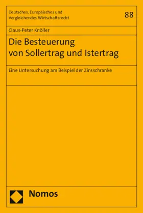 Knöller |  Die Besteuerung von Sollertrag und Istertrag | Buch |  Sack Fachmedien