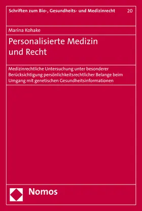 Kohake |  Personalisierte Medizin und Recht | Buch |  Sack Fachmedien