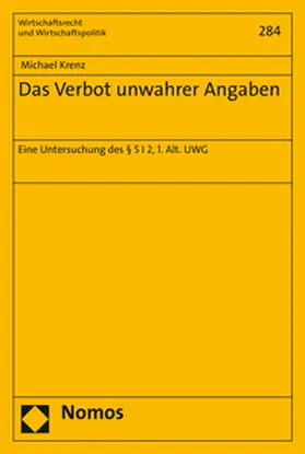 Krenz |  Das Verbot unwahrer Angaben | Buch |  Sack Fachmedien