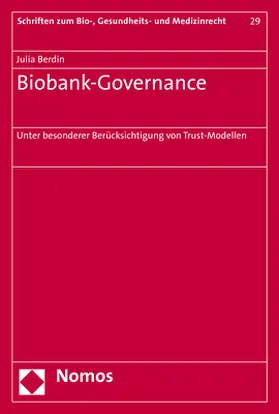 Berdin |  Biobank-Governance | Buch |  Sack Fachmedien