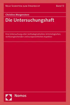 Morgenstern | Die Untersuchungshaft | Buch | 978-3-8487-4182-3 | www2.sack.de