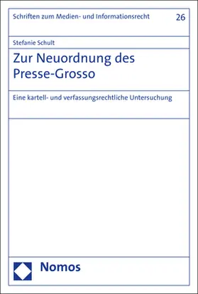 Schult |  Zur Neuordnung des Presse-Grosso | Buch |  Sack Fachmedien