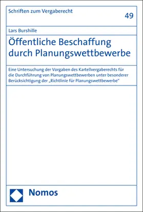 Burshille |  Öffentliche Beschaffung durch Planungswettbewerbe | Buch |  Sack Fachmedien