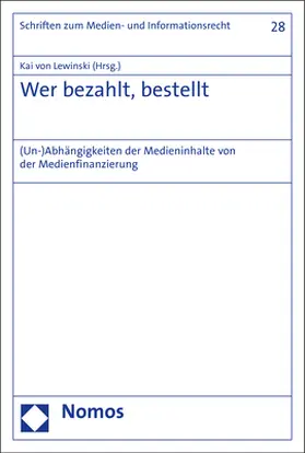 Lewinski |  Wer bezahlt, bestellt | Buch |  Sack Fachmedien