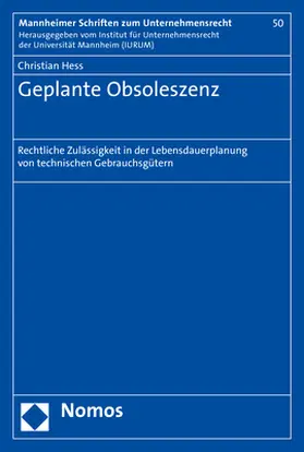 Hess |  Geplante Obsoleszenz | Buch |  Sack Fachmedien