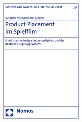 Leyendecker-Langner |  Product Placement im Spielfilm | Buch |  Sack Fachmedien