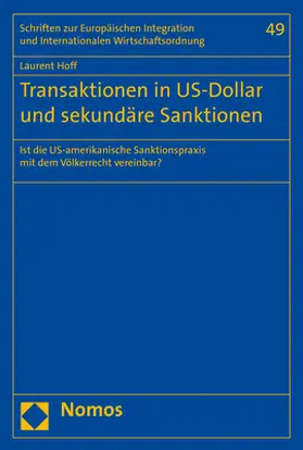 Hoff |  Transaktionen in US-Dollar und sekundäre Sanktionen | Buch |  Sack Fachmedien