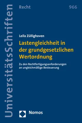 Züllighoven | Lastengleichheit in der grundgesetzlichen Wertordnung | Buch | 978-3-8487-6059-6 | sack.de