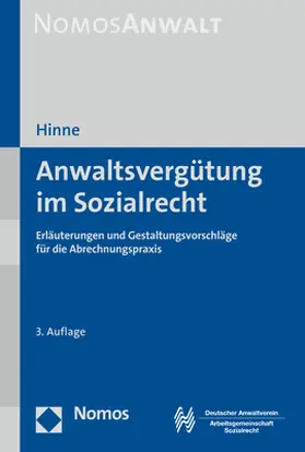 Hinne |  Anwaltsvergütung im Sozialrecht | Buch |  Sack Fachmedien