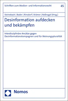 Steinebach / Bader / Rinsdorf |  Desinformation aufdecken und bekämpfen | Buch |  Sack Fachmedien