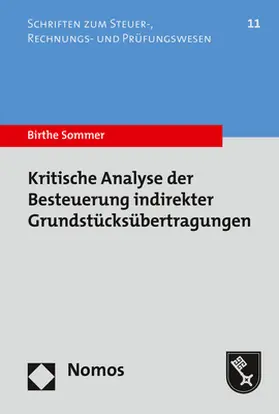 Sommer |  Kritische Analyse der Besteuerung indirekter Grundstücksübertragungen | Buch |  Sack Fachmedien
