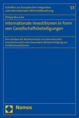 Berrsche |  Internationale Investitionen in Form von Gesellschaftsbeteiligungen | Buch |  Sack Fachmedien