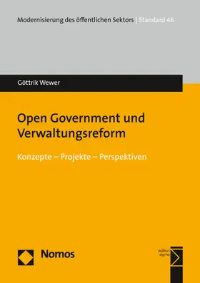 Wewer |  Open Government und Verwaltungsreform | Buch |  Sack Fachmedien