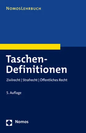 Nomos |  Taschen-Definitionen | Buch |  Sack Fachmedien