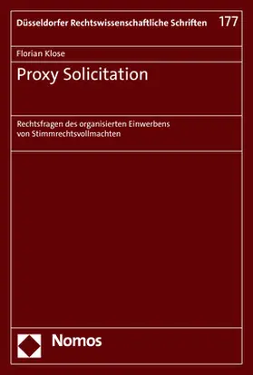 Klose |  Proxy Solicitation | Buch |  Sack Fachmedien