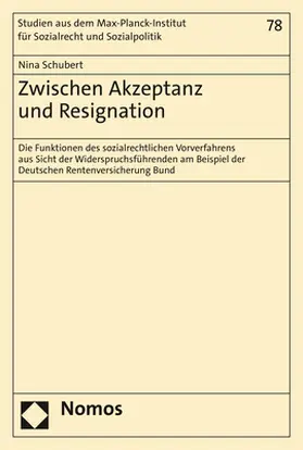 Schubert |  Zwischen Akzeptanz und Resignation | Buch |  Sack Fachmedien