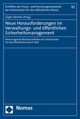 Stember |  Neue Herausforderungen im Verwaltungs- und öffentlichen Sicherheitsmanagement | Buch |  Sack Fachmedien