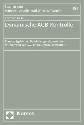 Hess |  Dynamische AGB-Kontrolle | Buch |  Sack Fachmedien
