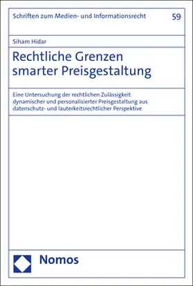 Hidar |  Rechtliche Grenzen smarter Preisgestaltung | Buch |  Sack Fachmedien