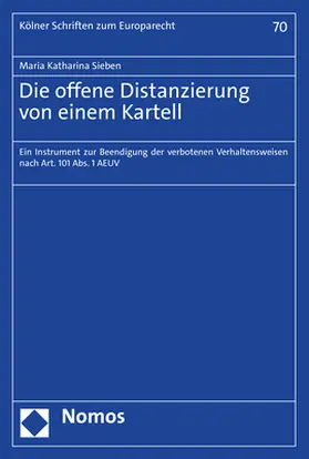 Sieben |  Die offene Distanzierung von einem Kartell | Buch |  Sack Fachmedien