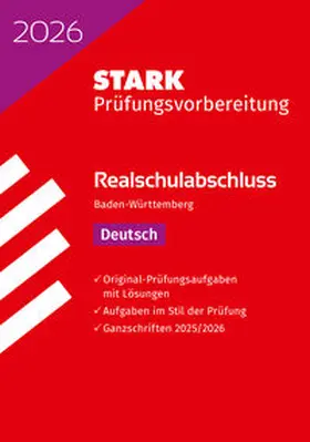 Engel / Schnurrer |  STARK Deutsch - Realschulabschluss 2026 BW - Prüfungsvorbereitung | Buch |  Sack Fachmedien
