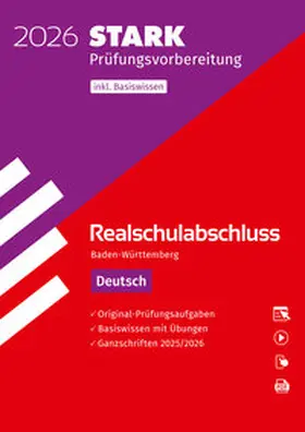 Engel / Wagner / Schnurrer |  STARK Deutsch - Realschulabschluss 2026 BW - Prüfungsvorbereitung inkl. Basistraining | Buch |  Sack Fachmedien
