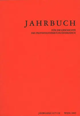 Otto / Witz / Haase |  Jahrbuch der Gesellschaft für die Geschichte des Protestantismus in Österreich | Buch |  Sack Fachmedien