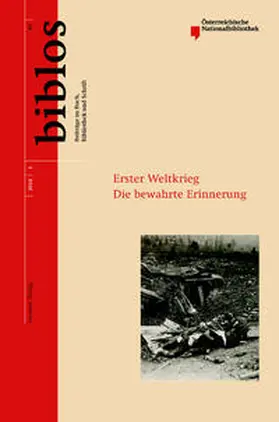 Österreichische Nationalbibliothek |  Erster Weltkrieg | Buch |  Sack Fachmedien