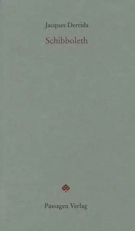 Derrida / Engelmann |  Schibboleth | Buch |  Sack Fachmedien