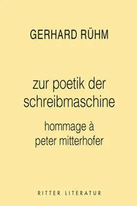 Rühm |  poetik der schreibmaschine | Buch |  Sack Fachmedien