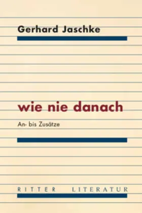 Jaschke |  wie nie danach | Buch |  Sack Fachmedien