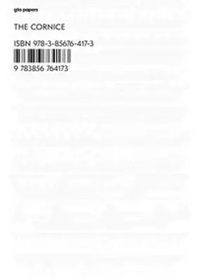 Delbeke / Wegerhoff |  The Cornice | Buch |  Sack Fachmedien