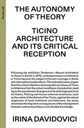 Davidovici |  The Autonomy of Theory | Buch |  Sack Fachmedien