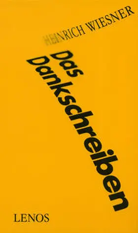 Wiesner |  Das Dankschreiben | Buch |  Sack Fachmedien