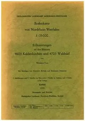 Paas |  Bodenkarten von Nordrhein-Westfalen 1:25000 / Kaldenkirchen und Waldniel | Sonstiges |  Sack Fachmedien