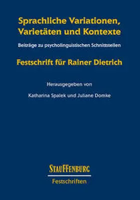Spalek / Domke |  Sprachliche Variationen, Varietäten und Kontexte | Buch |  Sack Fachmedien