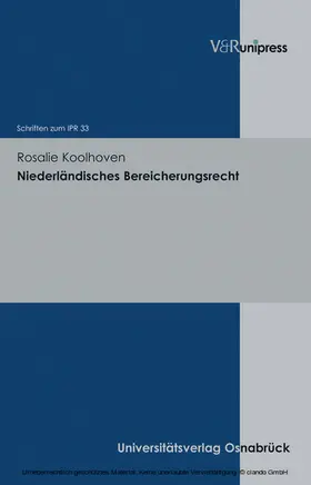 Koolhoven / Schulte-Nölke / Zoll |  Niederländisches Bereicherungsrecht | eBook | Sack Fachmedien