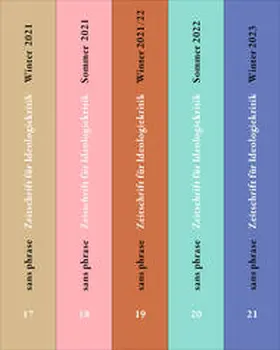 Dahlmann / Scheit |  sans phrase: Hefte 17 bis 21 | Buch |  Sack Fachmedien